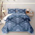 thumbnail image 1 of Homewish Hipple Skull Damask Quilt King,Happy Halloween King Coverlet Set,3 Pieces, 1 of 7