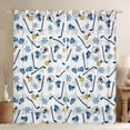 thumbnail image 1 of Homewish Hockey Sport Blackout Curtains Set of 2 (52x84 Each),Boys Ball Game Window Curtains,Blue White Curtains and Drapes For Teens,Super Cozy Room Decor, 1 of 6