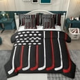 thumbnail image 1 of Homewish Hockey Stick 7pcs Bedding Comforter Set,Hockey Sports Game Queen Bedding Sets,Red White Black Queen Sheet Sets For Boys Teens,Ultra Soft Home Decor Reversible, 1 of 8