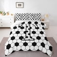 thumbnail image 1 of Homewish Honeycomb Monogrammed T Bedding Comforter Set for Kid, Cartoon Stripes Twin Comforter Sets, Chic Modern Abstract Reversible Bedding Set, Lightweight Room Decor, 2 Pieces, 1 of 8