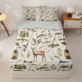 thumbnail image 1 of Homewish Hunting And Fishing Zipper Twin Comforter Sets with Fitted Sheet and 2 Pillowcases,Rustic Farmhouse Lodge Cabin Zipper Bedding Set,Light gray Reversible,4-Piece, 1 of 7