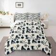 thumbnail image 1 of Homewish Ice Hockey 3 Pieces Queen Comforter Set For Teens,Ball Game Ultra Soft Bedding Sets,Sport Theme Bedding Comforter Set,Luxury Bedroom Decor,Reversible, 1 of 8