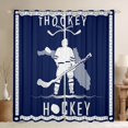 thumbnail image 1 of Homewish Ice Hockey City Black Out Curtains,Hockey Stick Curtains Pack of 2 (42x63 Each),Blue White Bedroom Curtains For Boys,Ultra Soft Bedroom Decorative, 1 of 6