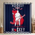 thumbnail image 1 of Homewish Ice Hockey Lover Curtains Pack of 2 (42x84 Each),Hockey Stick Curtains Blackout,Red Deepblue Bedroom Curtains For Boys,Ultra Soft Bedroom Decorative, 1 of 6