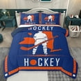 thumbnail image 1 of Homewish Ice Hockey Queen Comforter Set,Sport City Bedding Sets,Orange Blue Bedding Comforter Set For Boys,Ultra Soft Bedroom Decorative Reversible,3-Piece, 1 of 8