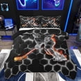 thumbnail image 1 of Homewish Ice Hockey Sport Bedding Comforter Set,Geometric Hockeycomb Hexagon Twin Comforter Sets,Gray Black Orange Bedding Set For Kids Boy,Microfiber Bedroom Decor Reversible,2 Pieces, 1 of 8