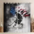 thumbnail image 1 of Homewish Ice Hockey Sports Curtains Pack of 2 (42x84 Each), Grey American Flag Curtains Blackout, Teens Kids Girls Boys Bedroom Curtains, Living Room Curtains Decor, 1 of 6