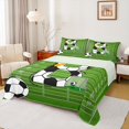 thumbnail image 1 of Homewish Initial B Letter Twin Sheet Sets for Teen, Football Sports Lover Twin Fitted Sheet, Cartoon Soccer Print Flat Sheet, Microfiber Bedroom Decor, 3 Pieces, 1 of 7