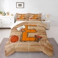 thumbnail image 1 of Homewish Initial E Letter Bedding Comforter Set for Teen, Basketball Sports Lover Twin Comforter Sets, Cartoon Ball Player Reversible Bedding Set, Luxury Bedroom Decor, 2-Piece, 1 of 8