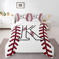 thumbnail image 1 of Homewish Initial K Letter Queen Comforter Set for Teen, Baseball Sports Lover Bedding Sets, Cartoon Ball Print Reversible Bedding Comforter Set, Super Cozy Room Decor, 3pcs, 1 of 8