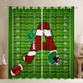 thumbnail image 1 of Homewish Initial A Letter Black Out Curtains for Teen, Rugby Helmet Sports Curtains Pack of 2 (42x63 Each), Cartoon Football Print Bedroom Curtains, Curtains Blackout Decor, 1 of 6