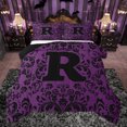 thumbnail image 1 of Homewish Initial R Letter Full Size Comforter Sets, Western Mystic Damask Bedding Comforter Set, Bohemian Mandala Style Reversible Bedding Sets, Lightweight Room Decor, 3pcs, 1 of 8