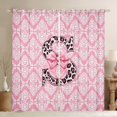 thumbnail image 1 of Homewish Initial S Letter Blackout Curtains Set of 2 (52x84 Each) for Kids, Bohemian Damask Flower Window Curtains, Pink Princess Bowknot Curtains and Drapes, Curtains and Drapes Room Decor, 1 of 6