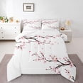 thumbnail image 1 of Homewish Japanese Cherry Blossoms Full Size Comforter Sets, Pink Flower Floral Bedding Comforter Set, Teens Kids Girls Women Reversible Bedding Sets, Lightweight Room Decor, 3-Piece, 1 of 8