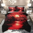 thumbnail image 1 of Homewish Japanese Style 3 Pieces Queen Comforter Set for Kids Children Teens,Black Red Ultra Soft Bedding Sets,Traditional Artwork Bedding Comforter Set Breathable,Ultra Soft Home Decor,Reversible, 1 of 8