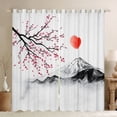 thumbnail image 1 of Homewish Japanese Ukiyoe Black Out Curtains,Rustic Cherry Blossom Curtains Pack of 2 (42x63 Each),Pink White Gray Bedroom Curtains For Girl,Luxury Bedroom Decor, 1 of 6