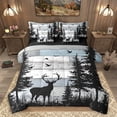 thumbnail image 1 of Homewish Jungle Animal Deer 7-Piece Twin Bedding Sets,Rustic Farmhouse Cabin Bedding Comforter Set,Old Barn Door Sheet Sets For Boys Teens,Microfiber Bedroom Decor Reversible, 1 of 8