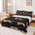 thumbnail image 1 of Homewish Jungle Animal Leopard Queen Sheet Sets,Safari Cheetah Flat Sheet,Brown Black Queen Fitted Sheet For Boy,Super Cozy Room Decor,4-Piece, 1 of 7