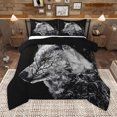thumbnail image 1 of Homewish Jungle Animal Wolf Full Size Comforter Sets,Howling Wolves Bedding Comforter Set,Gray Black Bedding Sets For Boys Kids,Luxury Bedroom Decor Reversible,3 Pieces, 1 of 8