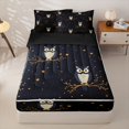 thumbnail image 1 of Homewish Jungle Animals Owl Zipper Twin Comforter Sets with Fitted Sheet and 2 Pillowcases,Galaxy Starry Night Zipper Bedding Set For Boys Kids,Reversible,4 Pieces, 1 of 7