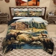 thumbnail image 1 of Homewish Jungle Bear Deer Queen Comforter Set,Country Farmhouse Lodge Bedding Sets,Hello Fall Bedding Comforter Set For Teens,Ultra Soft Home Decor Reversible,3 Pieces, 1 of 8
