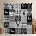 thumbnail image 1 of Homewish Jungle Deer Moose Curtains Pack of 2 (42x84 Each) for Men, Grey Camo Buffalo Curtains Blackout, Rustic Hunting Theme Bedroom Curtains, Window Curtains Decor, 1 of 6