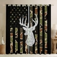 thumbnail image 1 of Homewish Jungle Reindeer Print Blackout Curtains Set of 2 (52x84 Each), Camouflage American Flag Window Curtains, Rustic Hunting Curtains and Drapes, Curtains and Drapes Bedroom Decor, 1 of 6