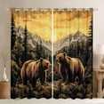 thumbnail image 1 of Homewish Jungle Wildlife Deer Black Out Curtains,Country Farmhouse Lodge Curtains Pack of 2 (42x63 Each),Orange Brown Bedroom Curtains For Teens,Ultra Soft Home Decor, 1 of 6