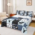 thumbnail image 1 of Homewish Jungle Wildlife Deer Queen Sheet Sets,Rustic Camo Camouflage Flat Sheet,Patchwork Geometric Checkered Queen Fitted Sheet For Boy,Breathable Home Decor,4 Pieces, 1 of 7