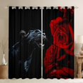 thumbnail image 1 of Homewish Jungle Wildlife Leopard Blackout Curtains Set of 2 (52x84 Each),Romantic Rose Flower Window Curtains,Black Cheetah Curtains and Drapes For Boys Teens,Ultra Soft Home Decor, 1 of 6