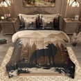 thumbnail image 1 of Homewish Jungle Wildlife Wolf Bedding Comforter Set 7 Pieces for Men, Vintage Lodge Cabin Full Bedding Set, Brown Rustic Farmhouse Reversible Fitted Sheet Flat Sheet, Luxury Bedroom Decor, 1 of 7
