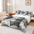 thumbnail image 1 of Homewish Jungle Wolf Wildlife Twin Sheet Sets, Farmhouse Lake Twin Fitted Sheet, 3pcs, 1 of 7