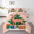 thumbnail image 1 of Homewish Kawaii Animal Deer 3 Pieces Queen Comforter Set For Children Teens Adults,Happy Christmas Xmas Ultra Soft Bedding Sets,Happy New Year Bedding Comforter Set,Super Cozy Room Decor,Reversible, 1 of 8