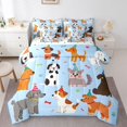 thumbnail image 1 of Homewish Kawaii Animal Dogs 7-Piece Bedding Comforter Set for Boys Girls,Cute Pet King Bedding Sets,Happy Birthday Ultra Soft Bed Sheets,Breathable Home Decor,Reversible, 1 of 8