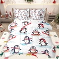thumbnail image 1 of Homewish Kawaii Antarctic Penguin Twin Bedding Sets 7-Piece, Cartoon Winter Animal Bedding Comforter Set, Teens Kids Boys Girls Reversible Sheet Sets, Luxury Bedroom Decor, 1 of 8