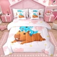 thumbnail image 1 of Homewish Kawaii Axolotl Salamander Boy Girl Bedding Comforter Set 7-Piece,Cartoon Capybara King Bedding Sets,Dreamy Princess Ultra Soft Bed Sheets,Luxury Bedroom Decor,Reversible, 1 of 8