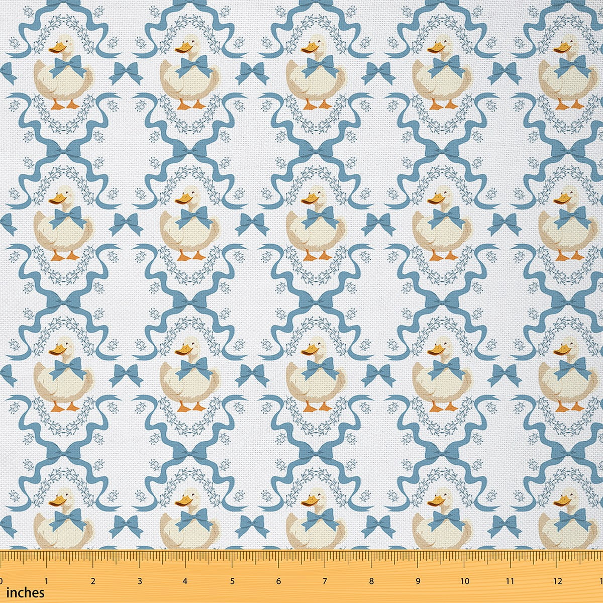 Homewish Kawaii Blue Ribbon Fabric by the Yard 1 Yard for Girls ...