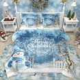 thumbnail image 1 of Homewish Kawaii Blue Snowman 7-Piece Bedding Comforter Set for Teens Boys Girls,Merry Christmas King Bedding Sets,Xmas Snowflake Ultra Soft Bed Sheets,Super Cozy Room Decor,Reversible, 1 of 8