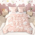 thumbnail image 1 of Homewish Kawaii Bow 7-Piece Bedding Comforter Set,Cute Cartoon Bowtie King Bedding Sets,Pink Bowknot Bed Sheets For Girl Teens,Super Cozy Room Decor Reversible, 1 of 9