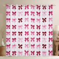 thumbnail image 1 of Homewish Kawaii Bow Black Out Curtains,Polka Dots Bowtie Curtains Pack of 2 (42x63 Each),Pink Red Bedroom Curtains For Girl Teens,Super Cozy Room Decor, 1 of 6