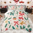 thumbnail image 1 of Homewish Kawaii Bow Full Size Comforter Sets 3-Piece for Teens Boys Girls,Merry Christmas Bedding Comforter Set,Xmas Festival Lightweight Bedding Sets,Super Cozy Room Decor,Reversible, 1 of 8
