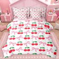 thumbnail image 1 of Homewish Kawaii Bow Knot 7-Piece Twin Bedding Sets,Cartoon Cherry Fruit Bedding Comforter Set,Cute Bowtie Ribbon Sheet Sets For Girls,Microfiber Bedroom Decor Reversible, 1 of 8