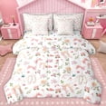 thumbnail image 1 of Homewish Kawaii Bow Tie 7-Piece Bedding Comforter Set,Pink Ballet Shoe King Bedding Sets,Rustic Flower Floral Bed Sheets For Girl Kids,Breathable Home Decor Reversible, 1 of 8