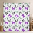 thumbnail image 1 of Homewish Kawaii Bowtie Black Out Curtains for Teens Female Adults,Cow Print Curtains Pack of 2 (42x63 Each),Dreamy Princess Bedroom Curtains,Lightweight Room Decor, 1 of 6