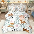 thumbnail image 1 of Homewish Kawaii Brown Deer 7 Pieces Bedding Comforter Set for Child Boys Girls,Chic Floral Flower Full Bedding Set Lightweight,Cartoon Animal Fitted Sheet Flat Sheet,Super Cozy Room Decor,Reversible, 1 of 8