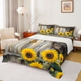 thumbnail image 1 of Homewish Kawaii Butterflies Sunflower Bed Sheets,Rustic Farmhouse Cabin King Sheets,Old Wooden Board Sheet Set For Bots Kids,Super Cozy Room Decor,4 Pieces, 1 of 7