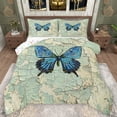 thumbnail image 1 of Homewish Kawaii Butterfly Bedding Comforter Set,Oil Painting Artistic Twin Comforter Sets,Green Beige Blue Bedding Set For Girls,Ultra Soft Home Decor Reversible,2 Pieces, 1 of 8