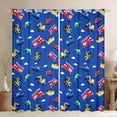 thumbnail image 1 of Homewish Kawaii Car Train Blackout Curtains Set of 2 (52x84 Each) for Kid, Fire Engine Truck Window Curtains, Cartoon Vehicle Theme Curtains and Drapes, Curtains and Drapes Bedroom Decor, 1 of 6