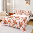 thumbnail image 1 of Homewish Kawaii Cartoon Capibara Full Size Sheets for Kid, Cute Cartoon Animal Bed Sheets, Happy Birthday Sheet Sets, Lightweight Room Decor, 4 Pieces, 1 of 7