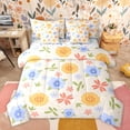 thumbnail image 1 of Homewish Kawaii Cartoon Flower Bedding Comforter Set 7 Pieces, Rustic Floral Plant Full Bedding Set, Teens Kids Girls Women Reversible Fitted Sheet Flat Sheet, Microfiber Bedroom Decor, 1 of 7
